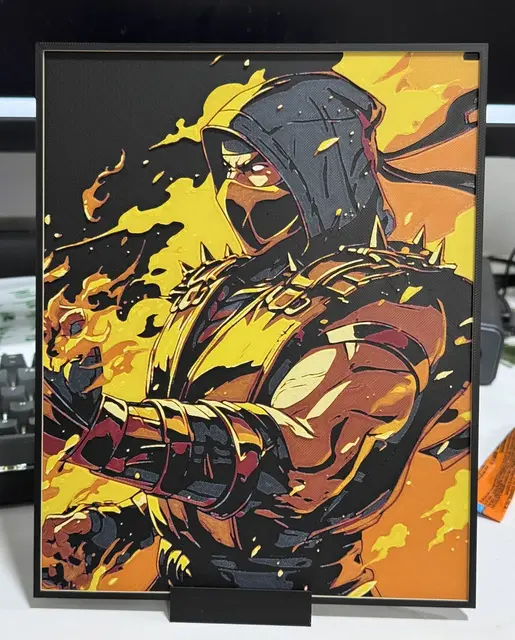 HueForge model: Mortal Kombat - Scorpion by Strata Prints