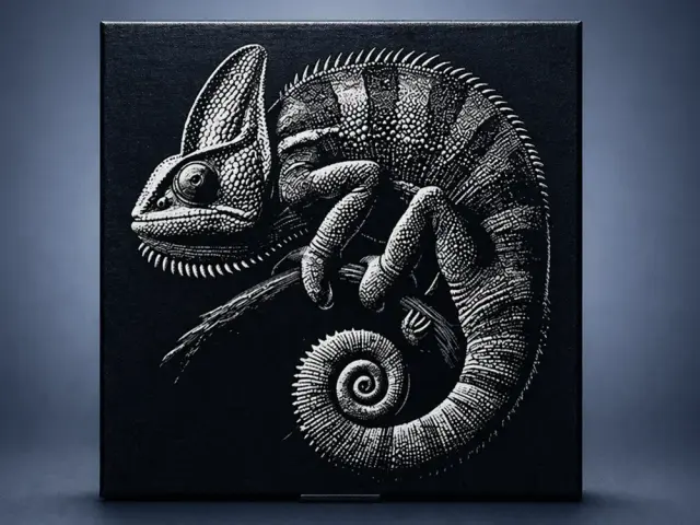HueForge model: Chameleon by Aleksandr