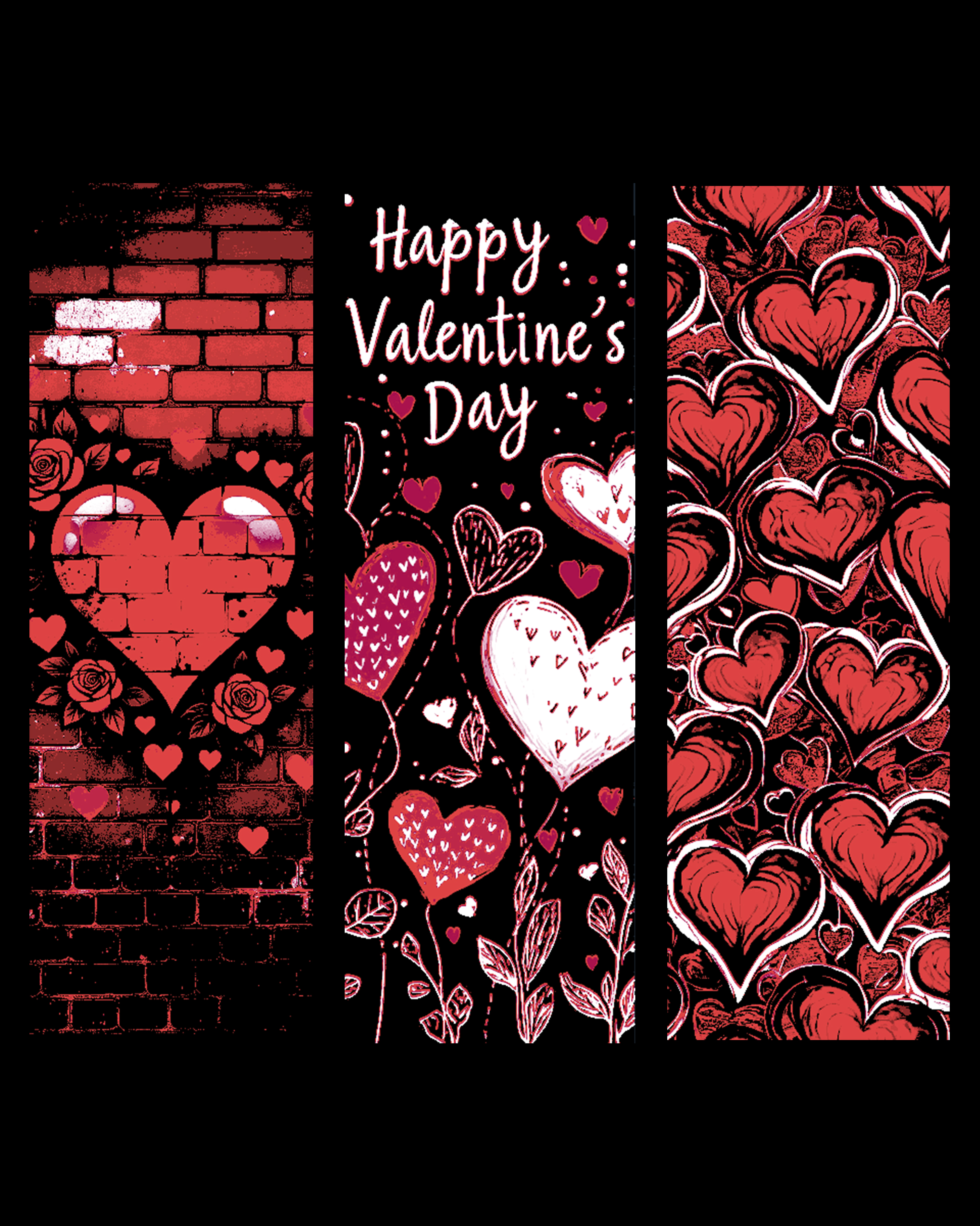 Happy Valentine's Day - Set of bookmarks to celebrate the Day by BooneCo3d HueForge model: Happy Valentine's Day - Set of bookmarks to celebrate the Day by BooneCo3d