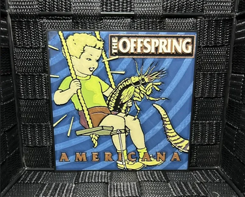 Hueforge Music Poster - The Offspring Americana - by JoDau HueForge model: Hueforge Music Poster - The Offspring Americana - by JoDau