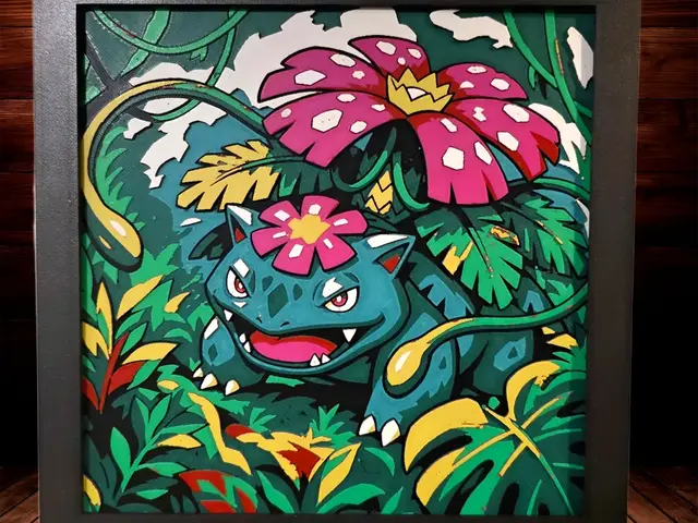 HueForge model: Venusaur by Side Quest Hues