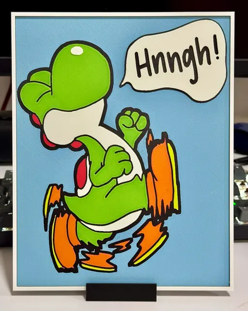 HueForge model: Yoshi Hnngh! by Strata Prints