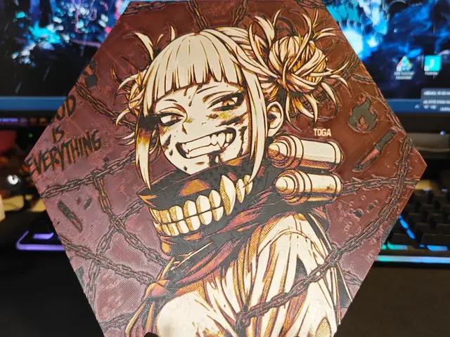 HueForge model: Hueforge Himiko Toga (My Hero Academia) Honeycomb Mode by JGz3DMaker