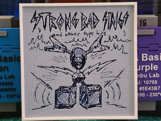HueForge model: Strong Bad Sings (and Other Type Hits) Album Art by Lumpy3D