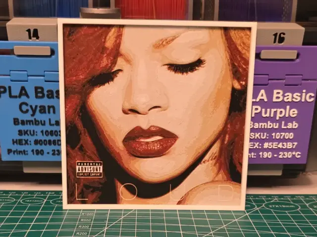 HueForge model: Rihanna "Loud" Album - Hueforge Art by Lumpy3D