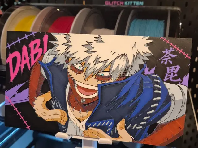 HueForge model: My Hero Academia - Dabi MHA Hueforge by Glitch Kitten