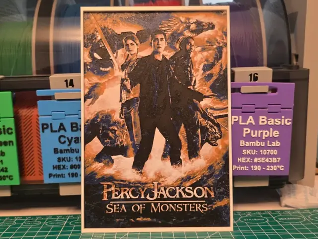 HueForge model: Percy Jackson: Sea of Monsters Poster - Hueforge by Lumpy3D