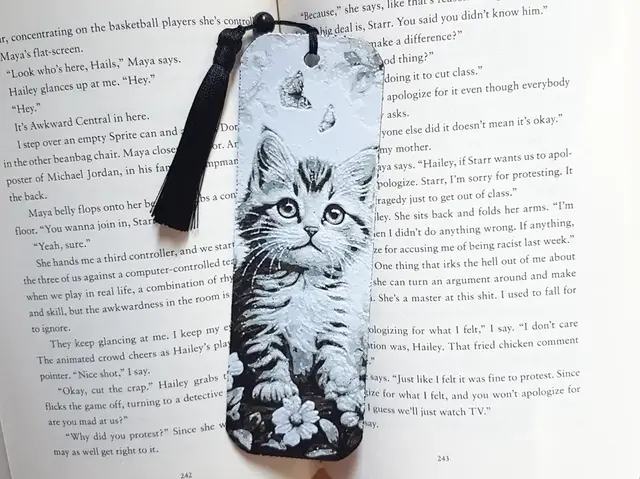 HueForge model: Bookmark, Kitten, Cat, Hueforge by Dame Jo