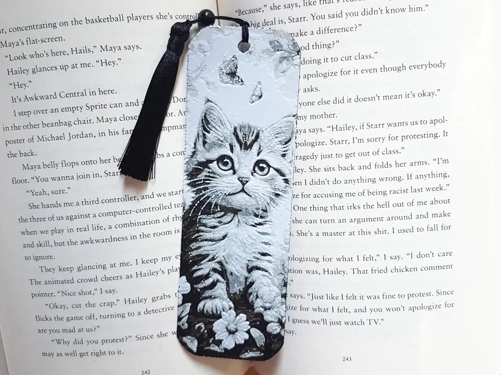 Bookmark, Kitten, Cat, Hueforge by Dame Jo HueForge model: Bookmark, Kitten, Cat, Hueforge by Dame Jo