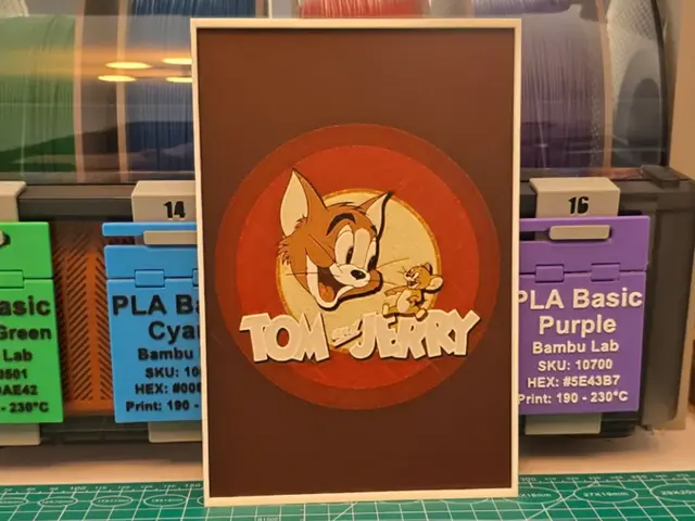 HueForge model: Tom and Jerry Poster - Hueforge Art by Lumpy3D
