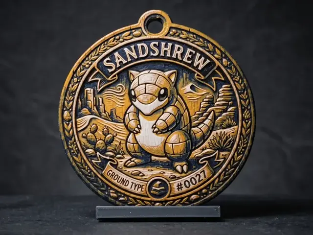 HueForge model: Pokemon - Sandshrew - 4 Colour by LED
