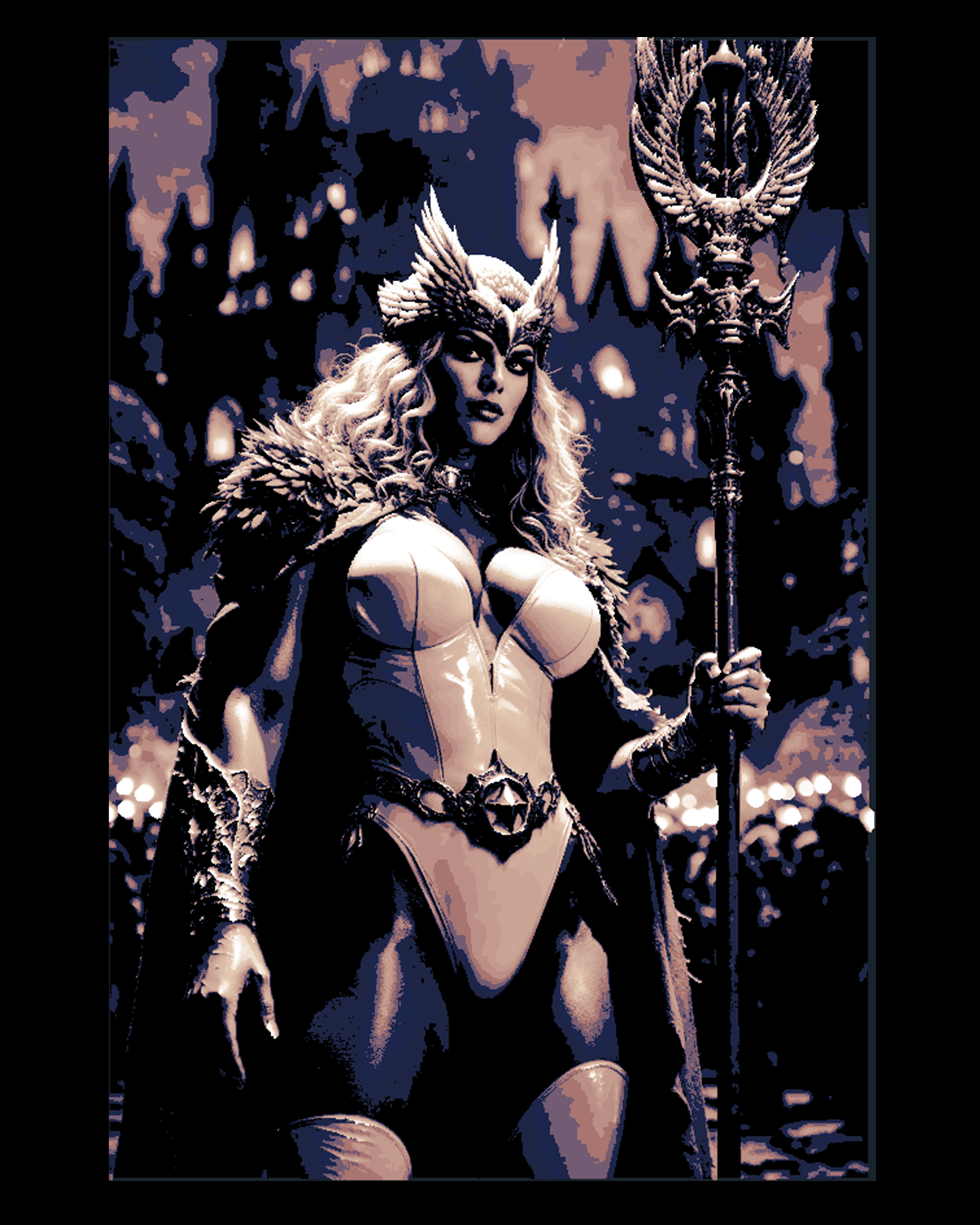 Fantasy art depicting Enchantress from Masters of the Universe by BooneCo3d HueForge model: Fantasy art depicting Enchantress from Masters of the Universe by BooneCo3d
