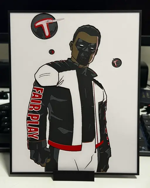 HueForge model: Mister Terrific (Holt) Miniforge by Strata Prints