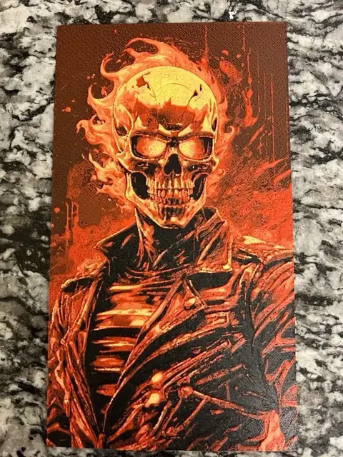 HueForge model: Ghost Rider, includes A1 mini (HueForge print) by Houston713Texan