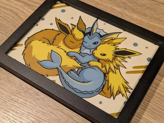 HueForge model: Kanto Eeveelution 7x5 Hueforge by Nextopia