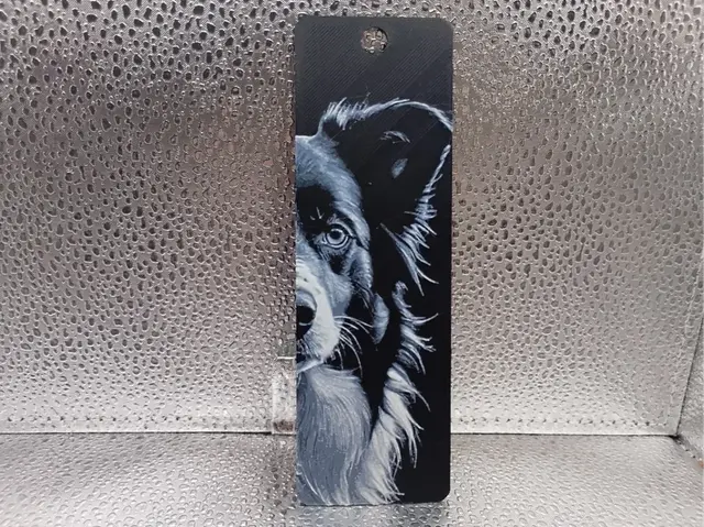 HueForge model: Border Collie Bookmark hueforge by Borishotch Industries