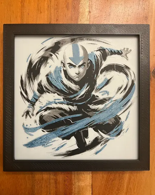 HueForge model: The Last Airbender's Aang by JustBe 3D Printing