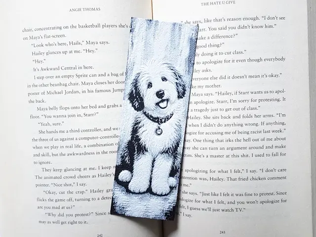 Bookmark, Cute Puppy Dog, English Sheep Dog