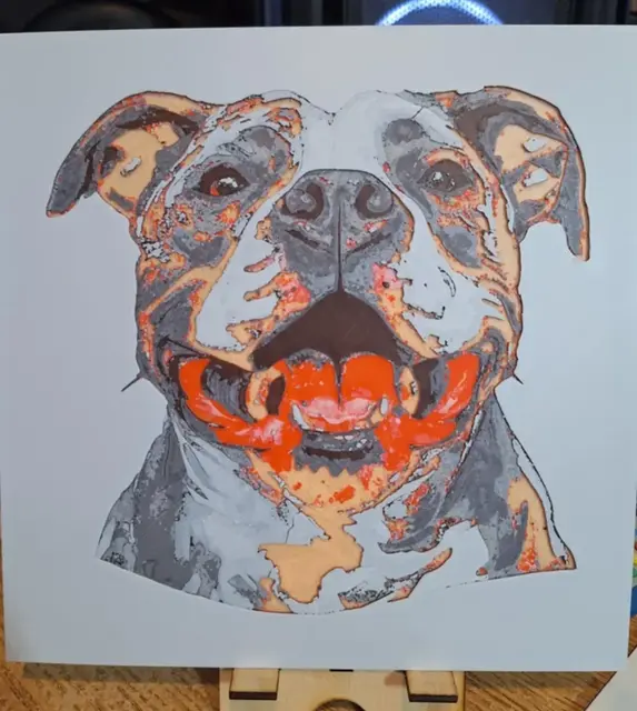 HueForge model: American Bully - Hueforge - 20cm x 20cm - 4colours by 3dGlow