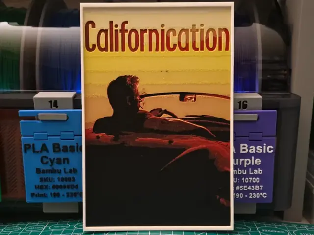 HueForge model: Californication Poster - Hueforge Art by Lumpy3D