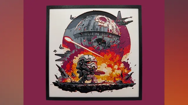 HueForge model: Death Star - Chibi Edition Hueforge by Canadian Gamer