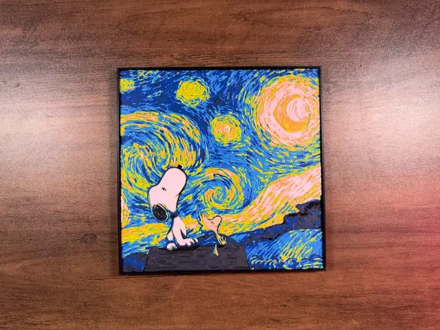HueForge model: Snoopy – Starry Night | HueForge Art Print by 3D Prints By Vic