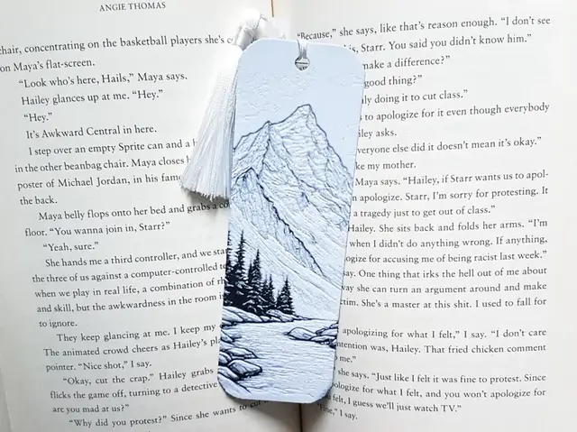 HueForge model: Bookmark, Mountain Scene by Dame Jo