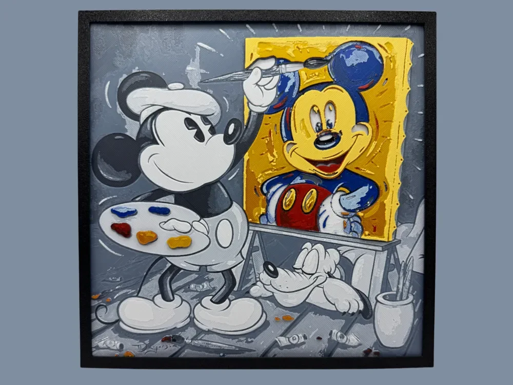 Mickey Mouse - Self Portrait by Canadian Gamer HueForge model: Mickey Mouse - Self Portrait by Canadian Gamer