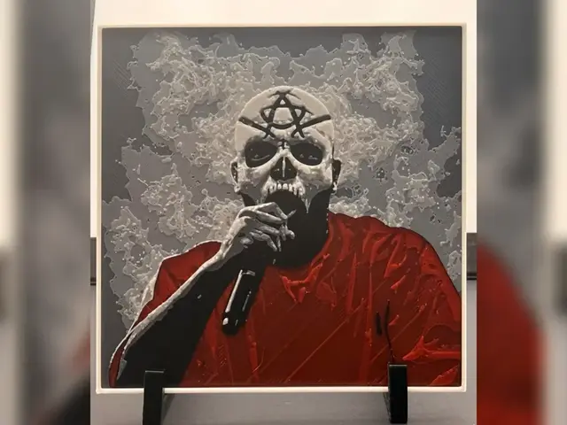 HueForge model: Tech N9ne Skull Face HueForge Print by Thadius