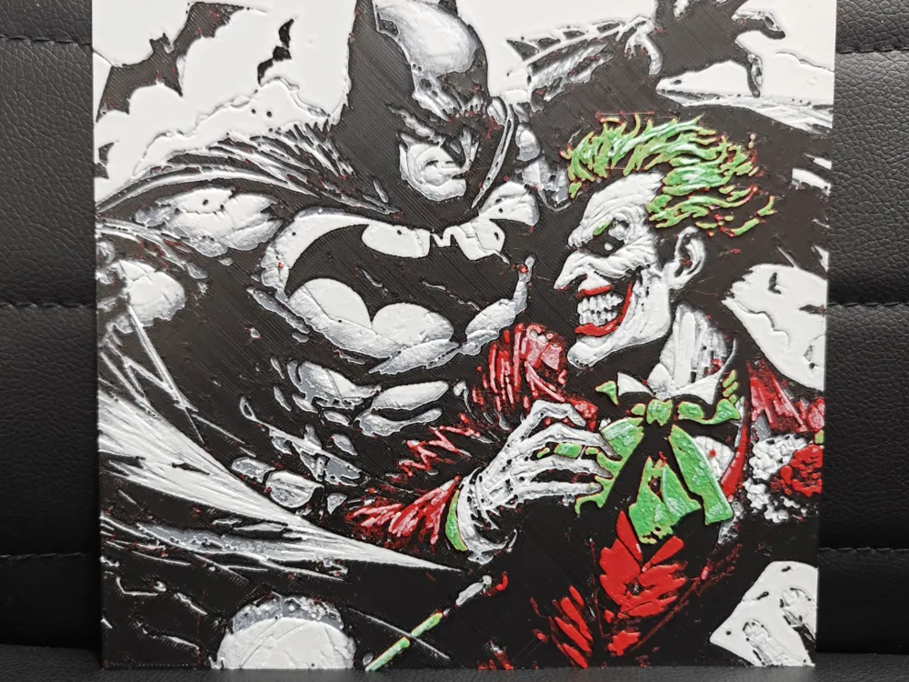 Batman vs Joker by TheHueforgeLady HueForge model: Batman vs Joker by TheHueforgeLady