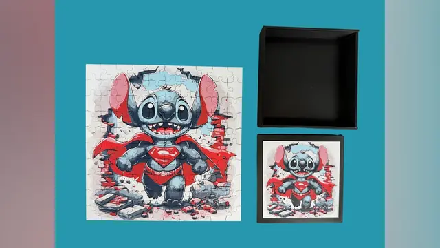 Stitch - Superman Cosplay Puzzle & Lid - Marvel / Disney