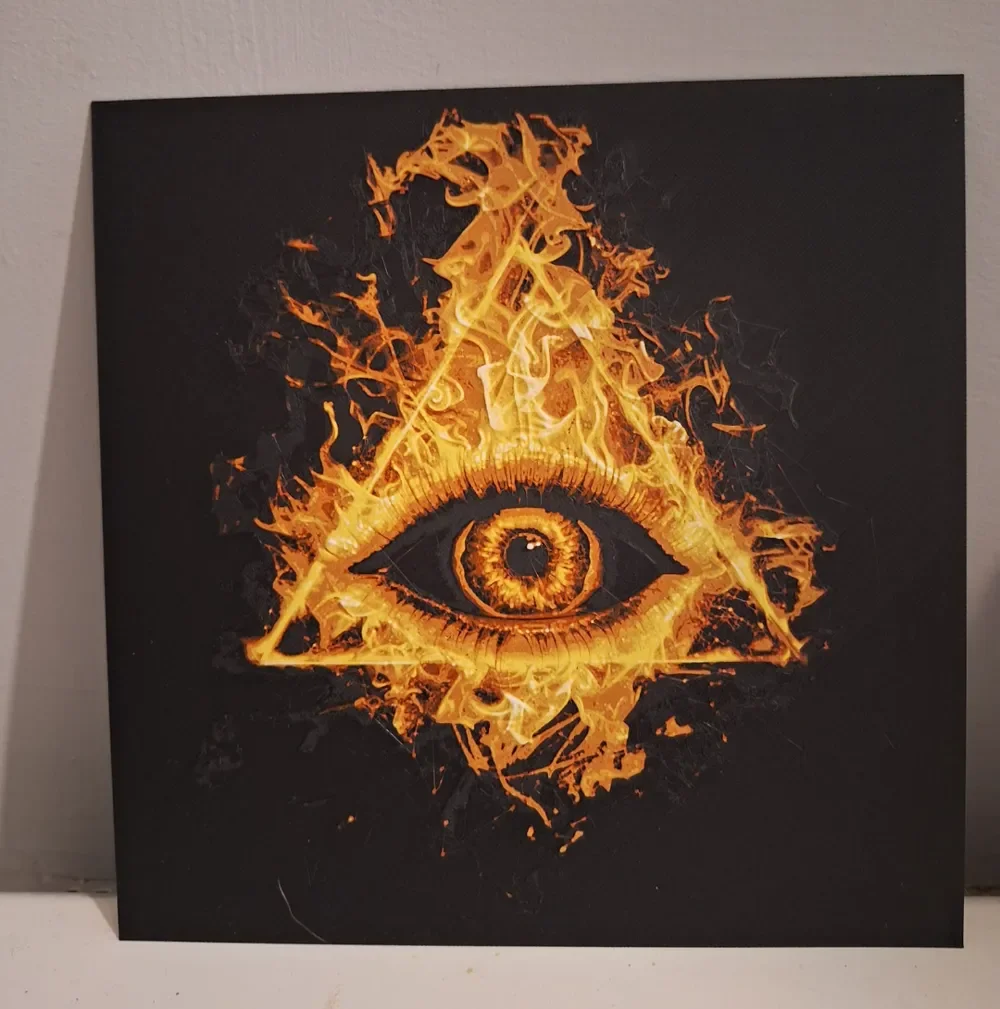 All Seeing Flame Eye - Hueforge 4 colours by 3dGlow HueForge model: All Seeing Flame Eye - Hueforge 4 colours by 3dGlow