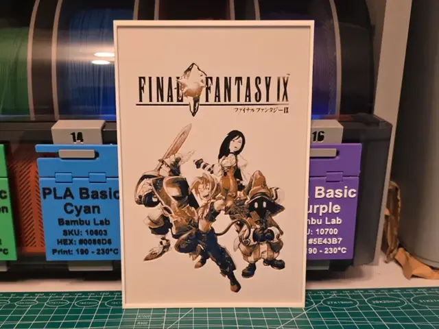 HueForge model: Final Fantasy IX Game Poster - Hueforge Art by Lumpy3D