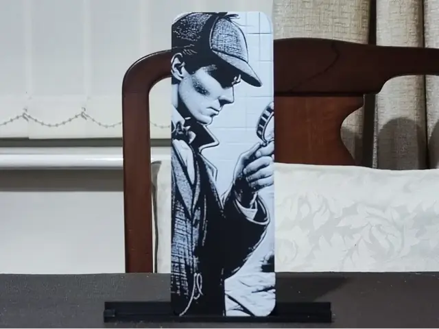 HueForge model: Sherlock Holmes Bookmark - 2 Color by BoDad