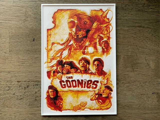 HueForge model: The Goonies (1985) Hueforge Movie Poster by NiiON