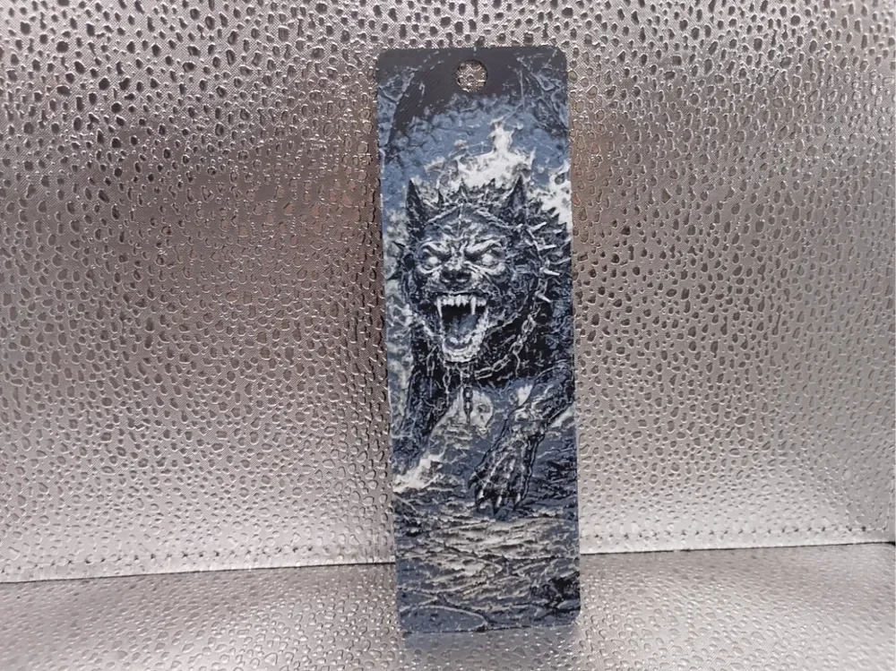 Hell Hound Bookmark – Hueforge by Borishotch Industries HueForge model: Hell Hound Bookmark – Hueforge by Borishotch Industries