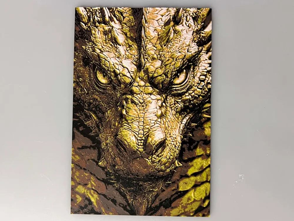 Fourth Wing Feathertail Dragon Depiction by 3djd HueForge model: Fourth Wing Feathertail Dragon Depiction by 3djd