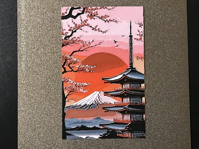 HueForge model: Sakura Sunset Over Fuji Hueforge by FantasyZ
