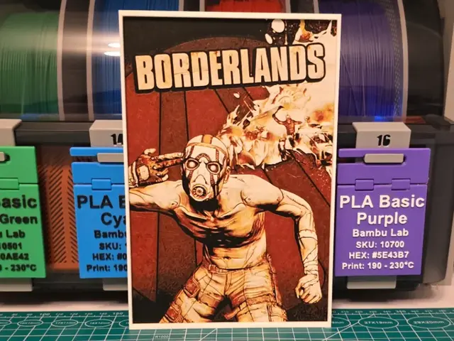 HueForge model: Borderlands Game Poster - Hueforge Art by Lumpy3D