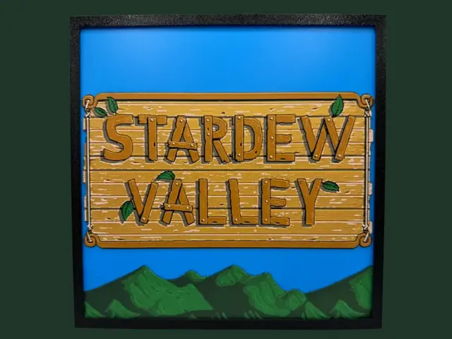 HueForge model: Stardew Valley Sign by Canadian Gamer