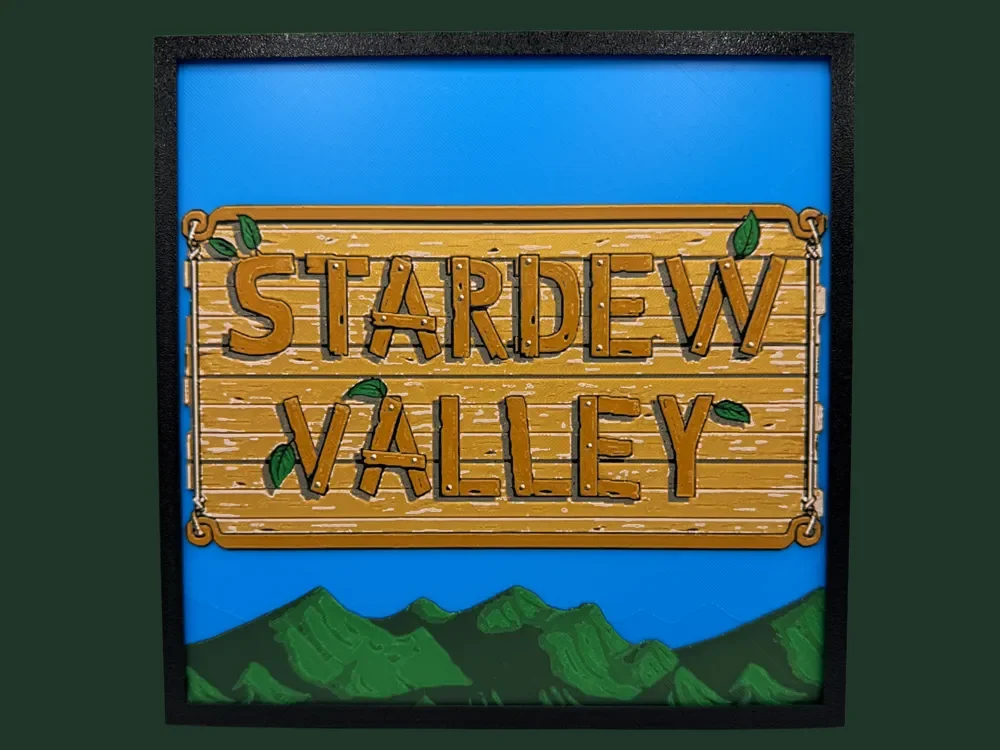 Stardew Valley Sign by Canadian Gamer HueForge model: Stardew Valley Sign by Canadian Gamer