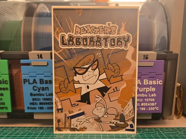 HueForge model: Dexter's Laboratory Poster - Hueforge Art by Lumpy3D