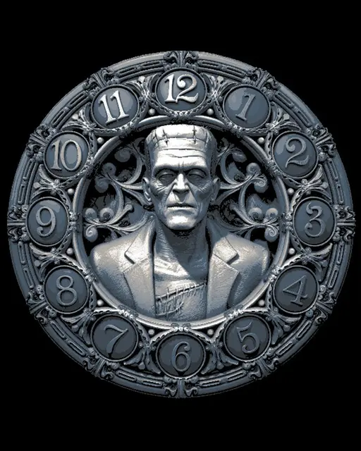 Doctor Frankenstein's Monster Clock Face for Halloween