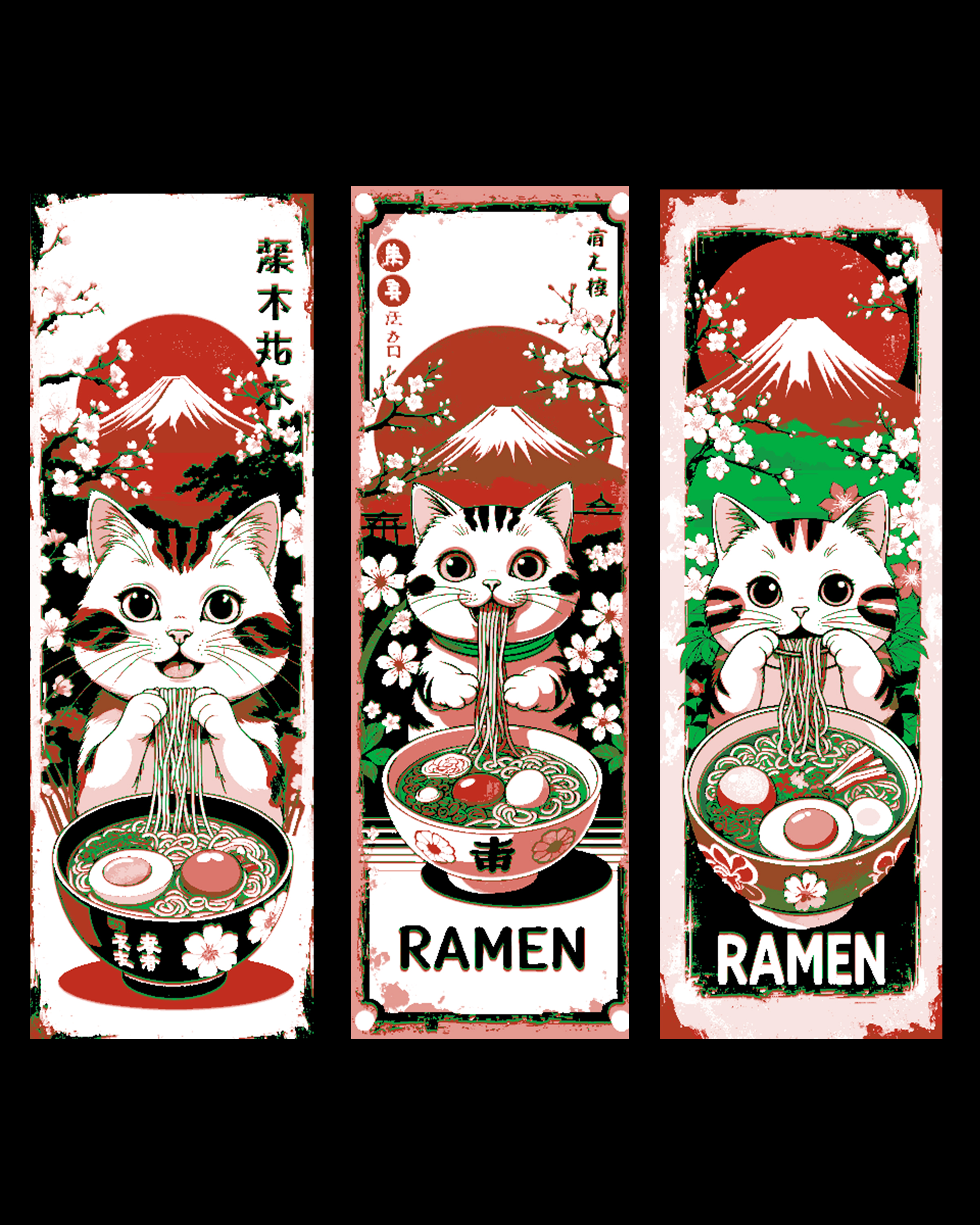 Even the Cat loves to eat his Ramen! Lunch Time! Set of Bookmarks by BooneCo3d HueForge model: Even the Cat loves to eat his Ramen! Lunch Time! Set of Bookmarks by BooneCo3d