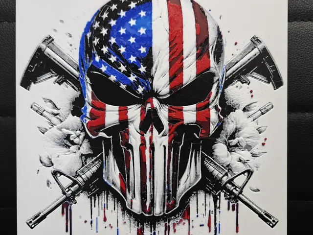 HueForge model: The Punisher Skull Logo by TheHueforgeLady