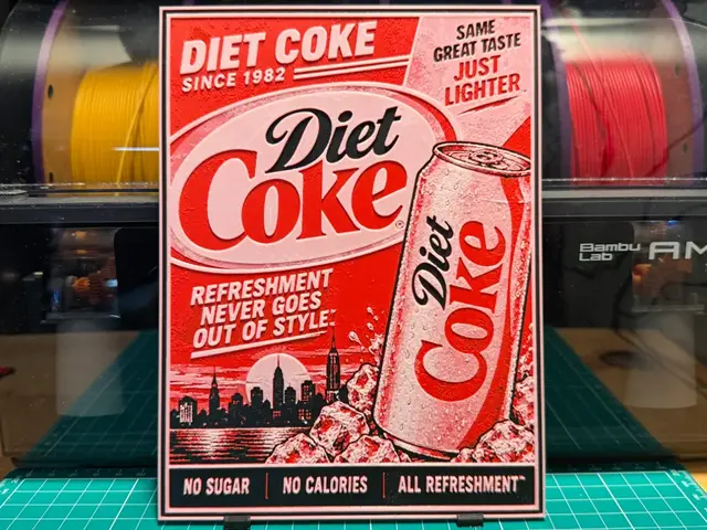 HueForge model: Diet Coke Poster HueForge by liv_3d