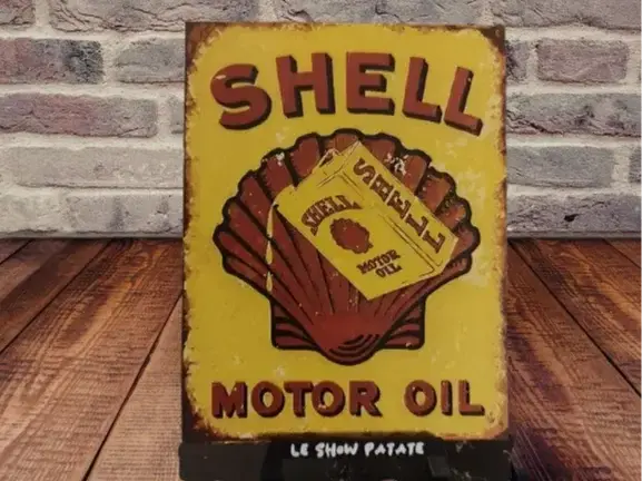 HueForge model: Vintage Shell Motor Oil Plaque Hueforge by leshowpatate