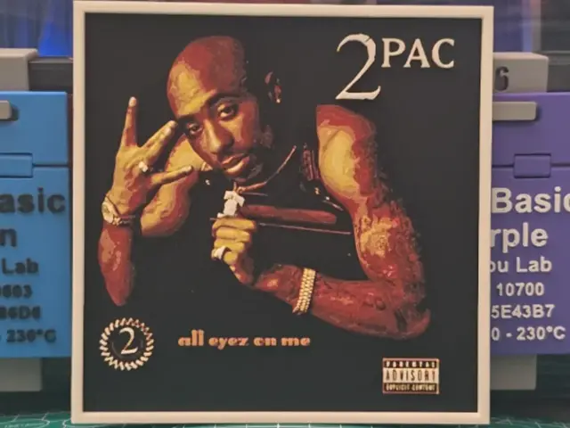 HueForge model: Tupac Shakur's "All Eyez on Me" Album Art — A Hueforge Creation by Lumpy3D