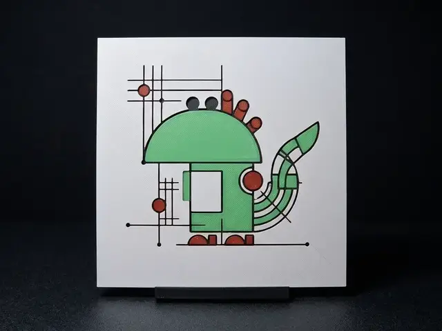 Geometric Yoshi - Hueforge