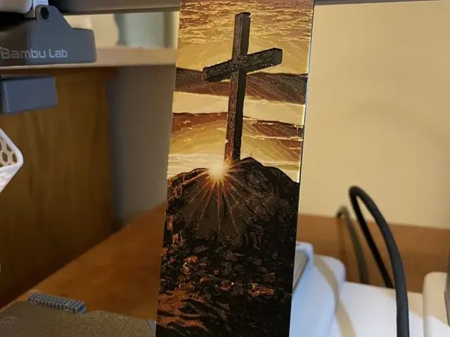 HueForge model: Cross Bookmark by 3D_Forged
